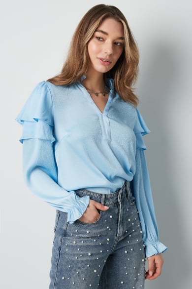 Ruffle blouse - White h5 Picture5